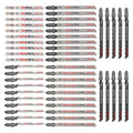 Ultimate 50-Piece Jigsaw Blade Set with Convenient Storage Case - Perfect for Wood, Plastic & Metal Cutting!