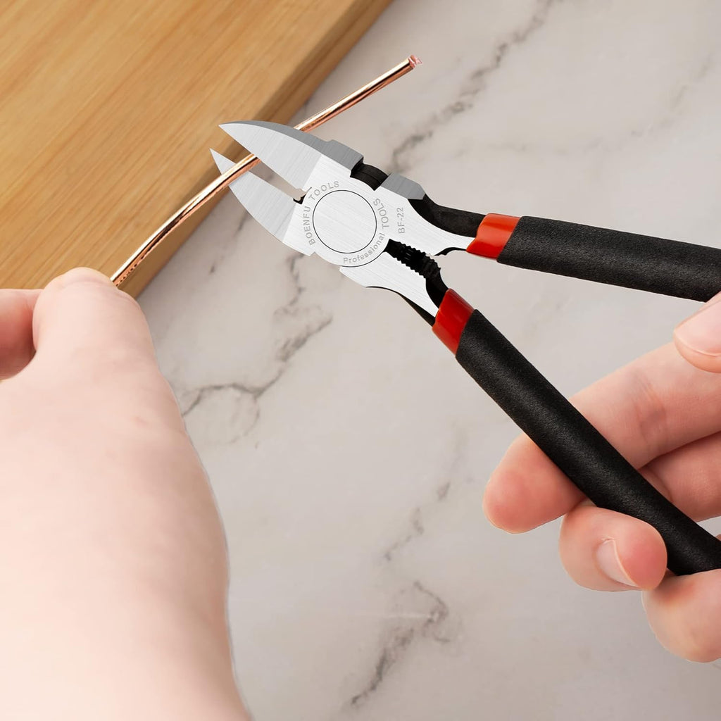 Heavy Duty 6-Inch Wire Cutters - Precision Flush Cut Side Cutters for Crafting, Floral Arrangements, and More!