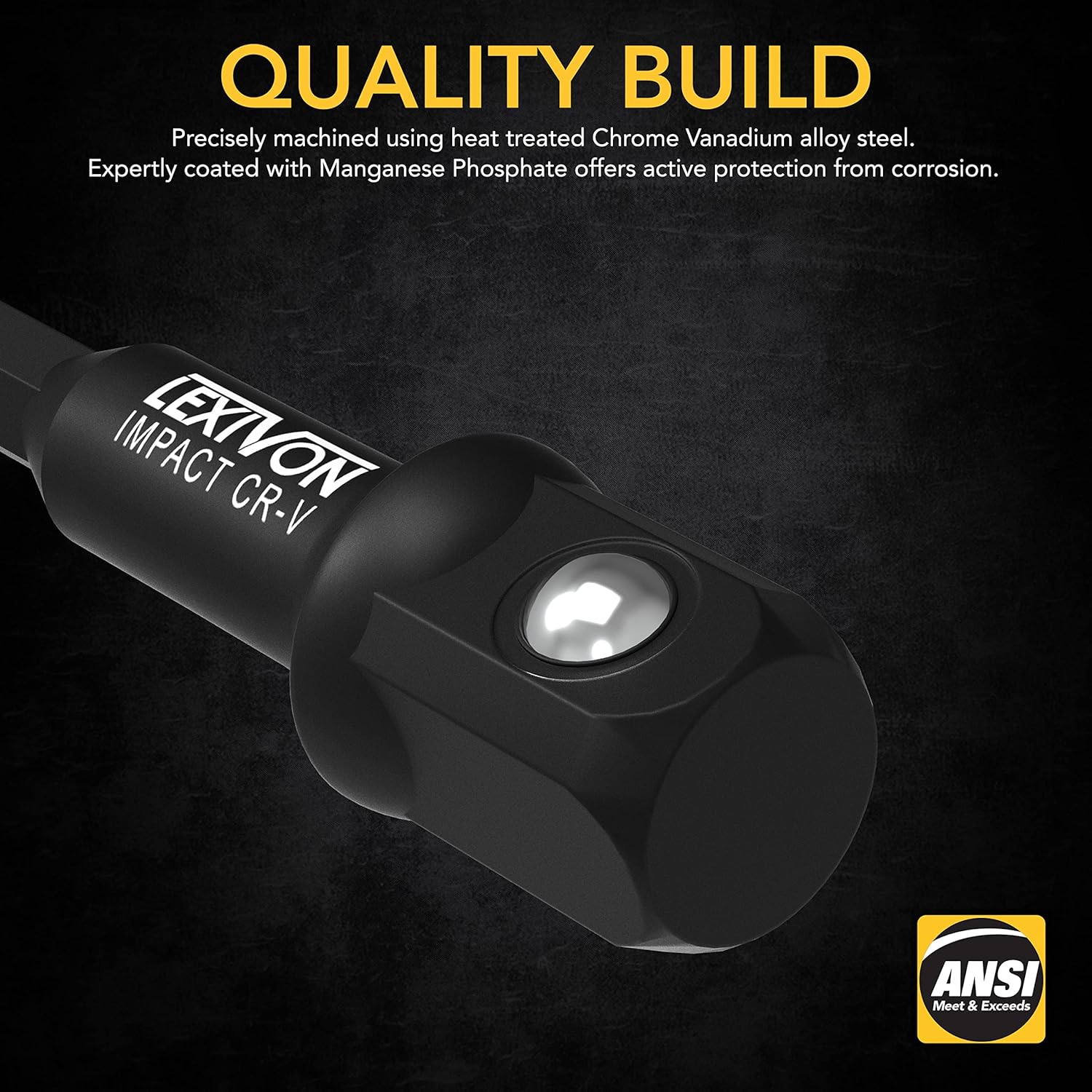 Versatile Impact Grade Socket Adapter Set - 3-Piece Extension Bit with Holder for 1/4", 3/8", and 1/2" Drive - Transform Your Power Drill into a High Torque Impact Wrench (LX-101)