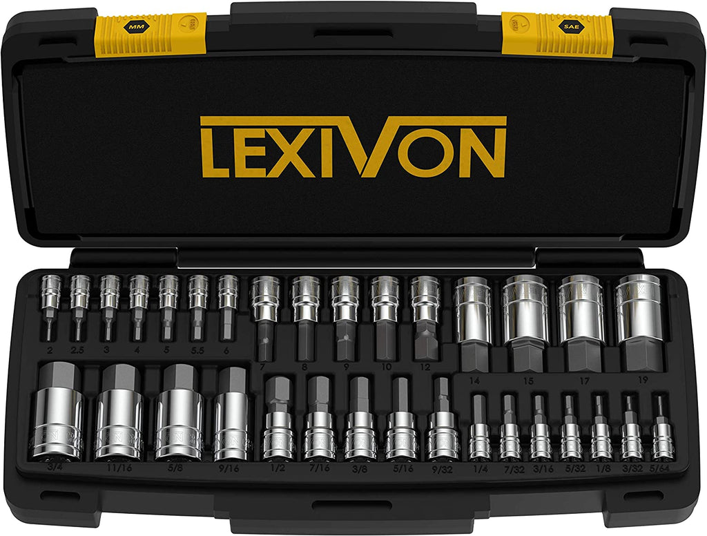 Premium 32-Piece Master HEX Bit Socket Set - S2 Alloy Steel with Enhanced Storage Case (LX-144)