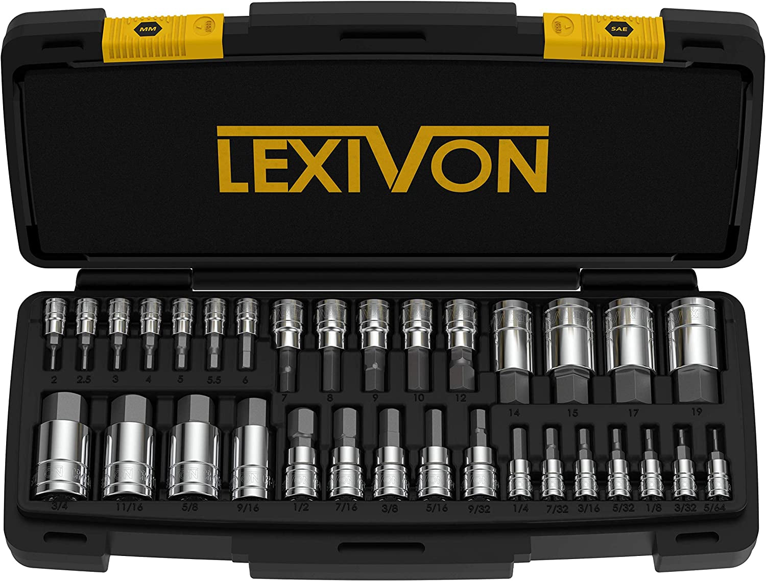 Premium 32-Piece Master HEX Bit Socket Set - S2 Alloy Steel with Enhanced Storage Case (LX-144)