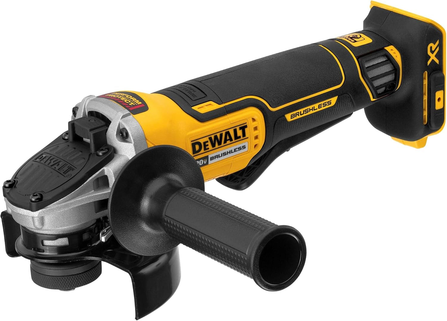 Powerful 20V MAX* Cordless Brushless Angle Grinder - 4.5 Inch with Paddle Switch & Kickback Brake (Tool Only)