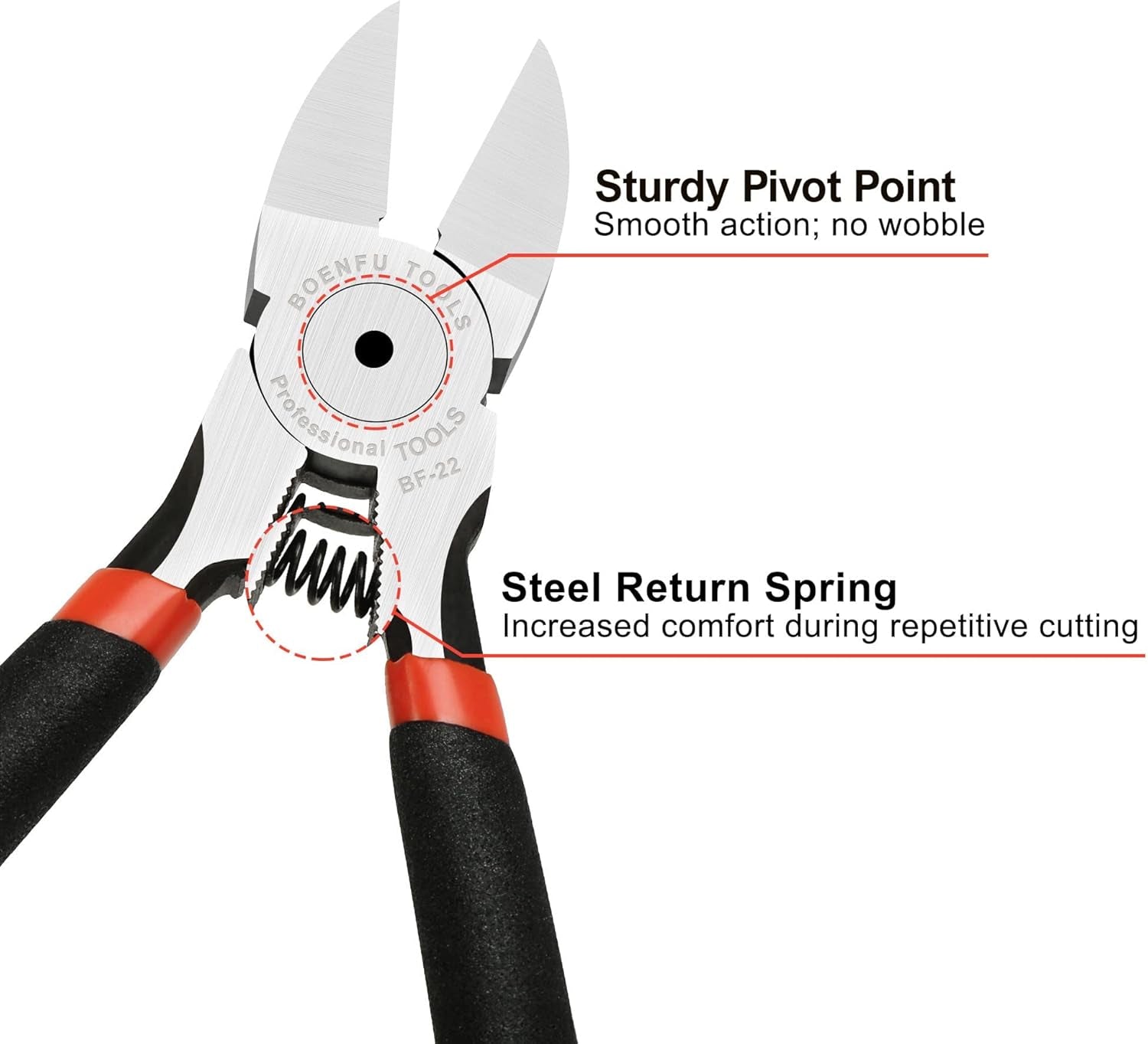 Heavy Duty 6-Inch Wire Cutters - Precision Flush Cut Side Cutters for Crafting, Floral Arrangements, and More!