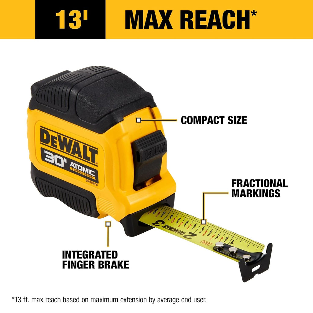 Atomic Compact 30 Ft. Tape Measure - Unmatched Precision and Ultimate Portability!