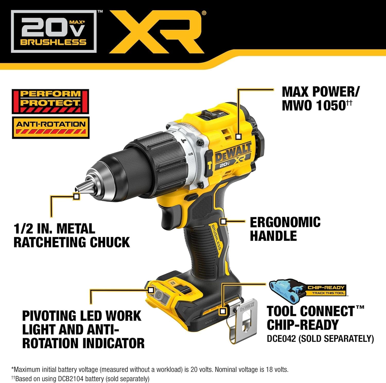 Elevate Your DIY Game with the 20V MAX XR Brushless Cordless 1/2" Hammer Drill!