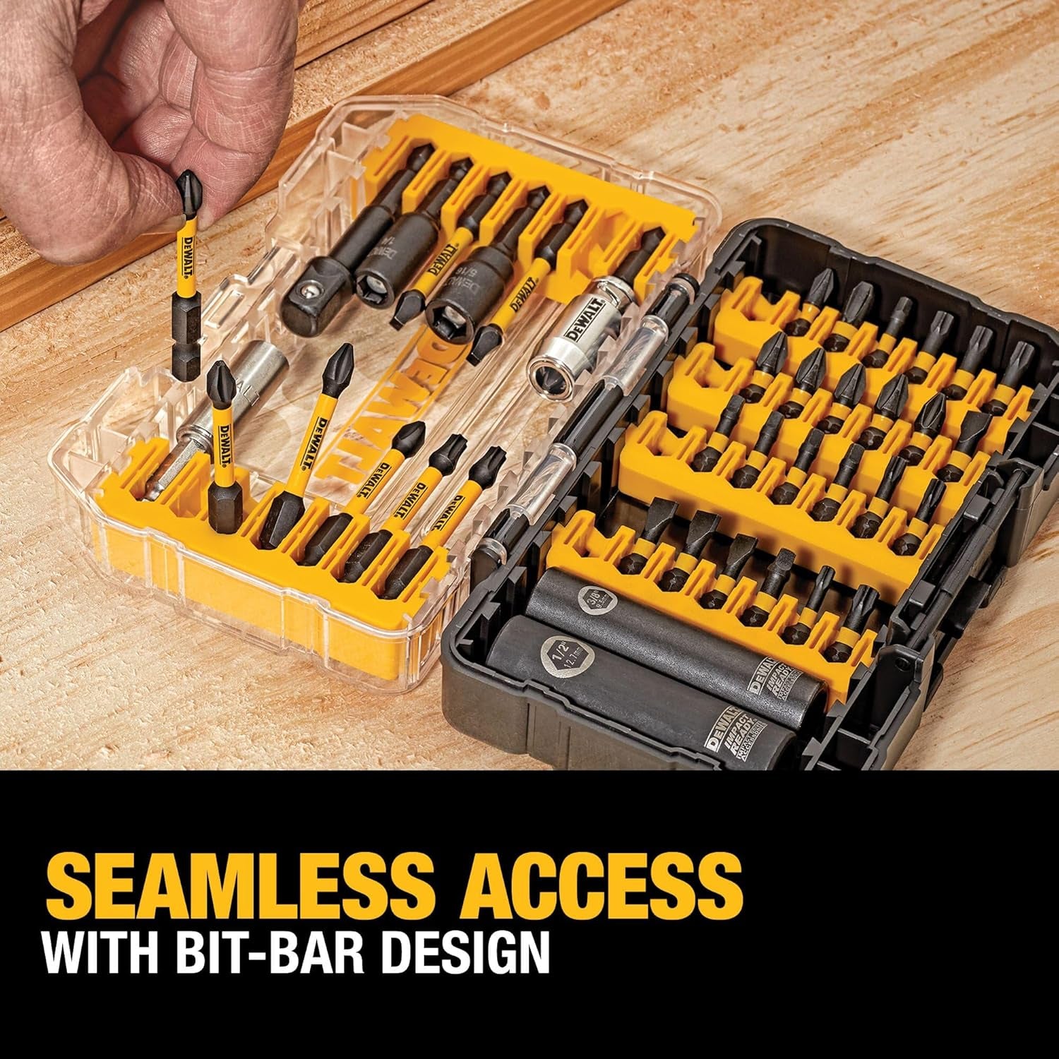 40-Piece Impact Ready Screwdriver Bit Set with Storage Case - Flextorq Impact Driver Bits (DWA2T40IR)